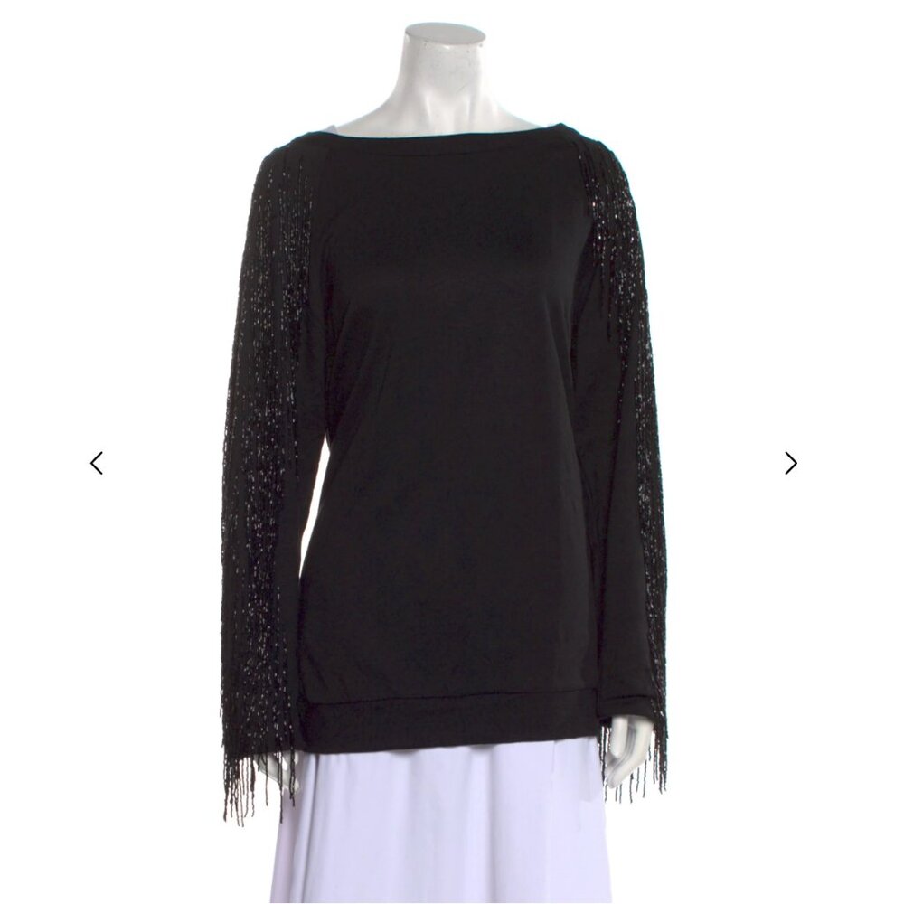 Maison Margiela Vintage 2012 Sweatshirt, Black beaded sleeves